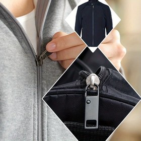 Resim 4 Adet Gümüş Rengi Çıkarılabilir Fermuar Çekicileri, Kot Pantolonlar & Sırt Çantaları için, Dikiş Aksesuarları 