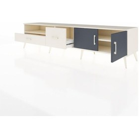 Resim Hyperion Tv Ünitesi 2 Raflı 2 Çekmeceli 2 Kapaklı 220x44x51 Aytaşı-antrasit/aytaşı Antrasıt/aytası - Aytası 