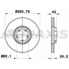 Resim Braxis AE0080 Ön Fren Disk Aynası Transit V184 00-06 Arkadan Itişli Ölçü 294X43 4041428 