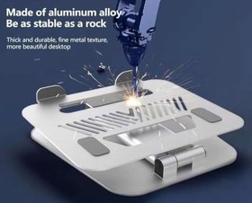 Resim Metal Dizüstü Bilgisayar ve Tablet Standı, Gümüş 