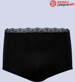 Resim Bolero Premium Kadın Dantelli 3'lü Pamuklu Rahat Nefes Alabilen Kumaş Yüksek Bel Külot 