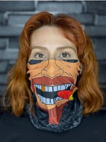 Resim Motobros Pro Içen Adam Desenli Bafbuff Bandana Boyunluk 