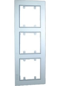 Resim Makel Karea Gümüş Üçlü Dikey Çerçeve 