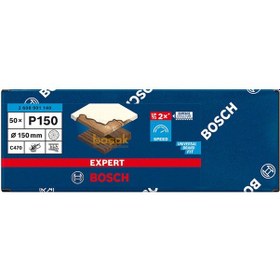 Resim Bosch Expert C470 150 Mm 150 Kum Çok Delikli Zımpara Kağıdı 50'li 2608901140 