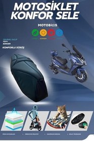 Resim Motobros Arora Safari Pro ile Uyumlu Konfor Sele Kılıfı Visco Süngerli Sele Kılıfı 