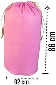 Resim Pembe Büzgülü Hurç 2'Li Set Xlarge 86X62 Cm - Taşınma Çantası -Yorgan Yastık Çamaşır Saklama Torbası 