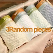 Resim Ev ve spor için nefes alabilir, rahat ve yumuşak erkek iç çamaşırı, pamuklu moda boxer slip, 3 adet rastgele tarz erkek iç çamaşırı 