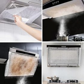 Resim 2 Adet Yağ Emici Duman Önleyici Pratik Mutfak Davlumbaz Koruyucu Dayanıklı Yedek Filtre 45X90 cm 
