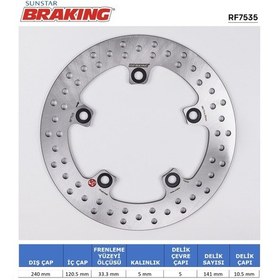 Resim Suzukı Yuvarlak Arka Fren Diski Suzukı Gsx-s 750cc 2017-2021 