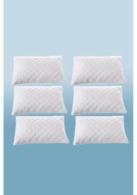 Resim 6 Adet Kapitoneli Fermuarlı Yastık Koruyucu Alez 50 x 70 CM 