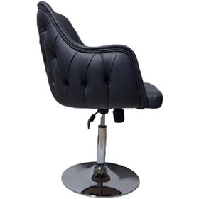 Resim Tekli Bekleme Koltuğu Tepsi Ayaklı Antrasit Renk Suni Deri 