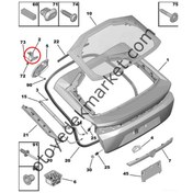 Resim Peugeot 408 (2023-2024) Arka Bagaj Kapağı Menteşesi, Sol (Orijinal) 