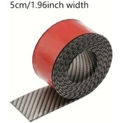 Resim Topnotch Karbon Fiber Desenli Oto Yan Koruma Şeridi - 5cm X 200cm Çizilmeye Dayanıklı 