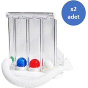 Resim Triflo Solunum Egzersiz Cihazı Nefes Egzersiz Aleti 3 Top 2 Adet 