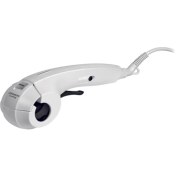 Resim Dönerli Işıklı Seramik Bigudi, Saç Şekillendirme Cihazı, Beyaz 