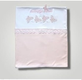 Resim Kız Bebek Battaniye Pudra Kelebek Nakışlı Bebek Arabası Örtüsü Puset Örtüsü 