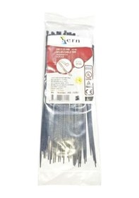 Resim 20cm Siyah Kablo Bağı 2,5 Mm Plastik Kelepçe - 100 Adet - Nylon Kablo Düzenleyici 
