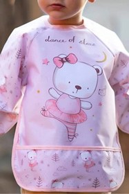 Resim Bebechi Bear Desenli Sıvı Geçirmez Unisex Uzun Kollu Aktivite Ve Mama Önlüğü 6-24 Ay 