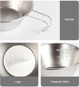 Resim Besthome1 4'lü Paslanmaz Çelik Sierra Kase Seti 310ml + Depolama Çantası - Turuncu Gri Gri 