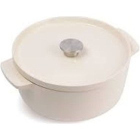 Resim Kitchenaid Cc006059 Döküm Demir Tencere 26 Cm Almond Krem 