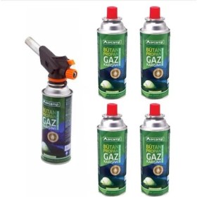 Resim Orgaz Kamp Kartuş Tüp 227 gr Çakmaklı Pürmüz Set 5'li 