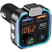 Resim Rogfer Bt23 Siyah Oto Mp3 Bluetooth Çalar Usb, Fm Transmitter, Dört Yönlü Joystick, Müzik Ritimli Solunum Işıklandırması 
