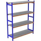 Resim Rafburada 4 Katlı Depo Rafı - 300-350 Kg Taşıma Kapasiteli Hafif Rack Raf - 50x150x200 cm 