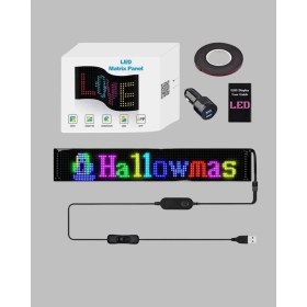 Resim Marsilyan Usb Destekli Led Mağaza Tabelası - Renkli Rgb Kayan Yazı Paneli 