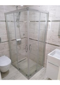 Resim Teknesiz Dikdörtgen Cam Duşakabin Nd114 Krom Parlak 