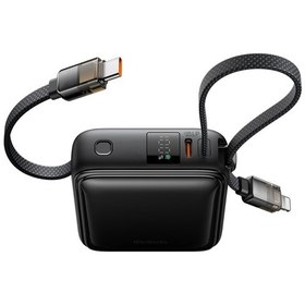 Resim Mcdodo Mc-2550 10000mah 22.5w Dahili Kablolu Mini Powerbank Siyah 