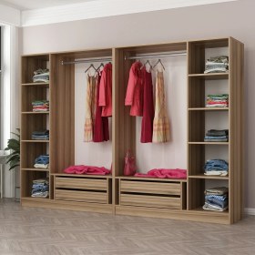 Resim Minar Kale 6 Bölmeli 4 Ç Giyinme Dolabı Dore 190CM 