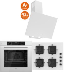 Resim Ferre WHITE PLUS SERİSİ 3LÜ CAM ANKASTRE SET (QBL63CB-SS206-D078SA) 