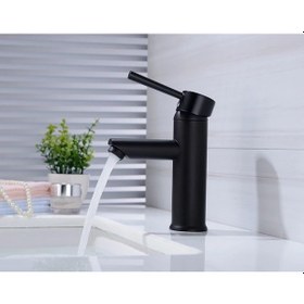 Resim Kavisa Siyah Çubuk Lavabo Bataryası Black Serisi 