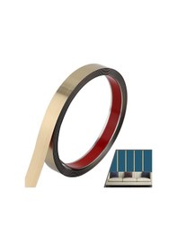 Resim Samdoo Stüdyo Duvarı Tavan Mobilya Kenar Koruyucu 6m X 25mm Çelik Bandı - Otomatik Yapışkan Titan Altın Dekoratif Kenar Stripi 