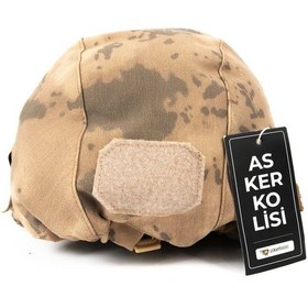 Resim Jandarma Çöl Kamuflaj Balistik Başlık Kılıfı Kask Kılıfı Camel 