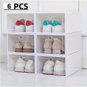 Resim Ev Ayakkabı Saklama Kutusu Toz Geçirmez ve Ayakkabı Rafı Ayakkabı Saklama Aracı Şeffaf Ayakkabı Dolabı Kalınlaştırılmış Şeffaf Ayakkabı Kutusu Kapaklı, Ayakkabı Saklama Düzenleyici Kutusu, Katlanabilir ve İstiflenebilir Ayakkabı Rafı, Yerden Tasarruf Sağlayan Saklama Kutusu - Ücretsiz Kombinasyon 