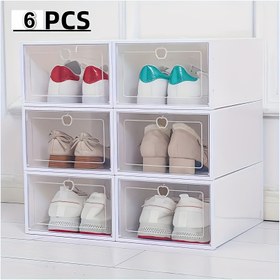 Resim Ev Ayakkabı Saklama Kutusu Toz Geçirmez ve Ayakkabı Rafı Ayakkabı Saklama Aracı Şeffaf Ayakkabı Dolabı Kalınlaştırılmış Şeffaf Ayakkabı Kutusu Kapaklı, Ayakkabı Saklama Düzenleyici Kutusu, Katlanabilir ve İstiflenebilir Ayakkabı Rafı, Yerden Tasarruf Sağlayan Saklama Kutusu - Ücretsiz Kombinasyon 