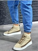 Resim Byshoes Knack Yüksek Taban Ayakkabı C-030 Vizon Süet 