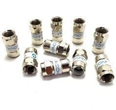 Resim Novacom Sıkmalı Kolay RG6 F Konnektör 10 Adet 