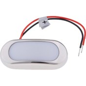 Resim Suntek 3 Inç Led Dikdörtgen Nezaket Işık Yüzey Montaj Tekne Mavi 