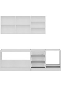 Resim Minar 240 Cm Mutfak Dolabı Beyaz 240-B7 Beyaz 