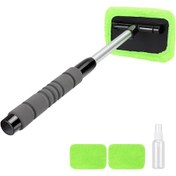 Resim Adet Cam Buğu Çözücü Fırça Araba Ön Camı Cam Temizleme Fırçası Cam Temizleme Fırçası Geri Çekilebilir Mikrofiber Cam Sileceği 