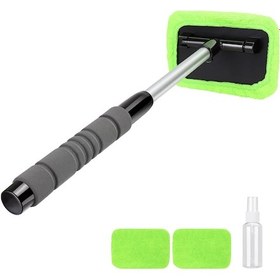 Resim Adet Cam Buğu Çözücü Fırça Araba Ön Camı Cam Temizleme Fırçası Cam Temizleme Fırçası Geri Çekilebilir Mikrofiber Cam Sileceği 