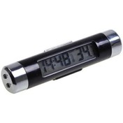 Resim Klipsli Lcd Araba Dijital Saat Termometre Otomotiv Arka Işık Elektronik Ekran 