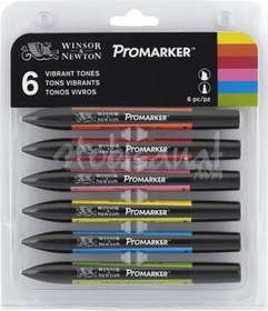 Resim Winsor&Newton Promarker 6Lı Set Vibrant Tones 
