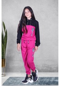 Resim Fyk Kids Snow Fashıon Baskılı Kız Eşofman Takımı Fuşya 