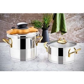 Resim Evimsaray Venüs 4 Parça Düdüklü Tencere Seti Gold 