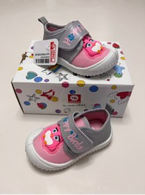 Resim Gezer Kız Bebek Keten,Hafif ,Yumuşak ve Kaymaz Taban Panduf Ev Kreş Ayakkabısı 