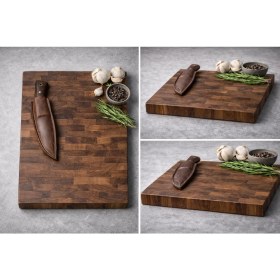 Resim Twinswoodcraft Ceviz End Grain Kesme Tahtası 