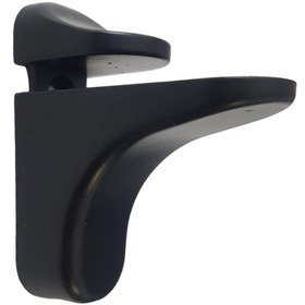 Resim Badem10 Etajer Cam Tutucu Ahşap Raf Tutucu Cam Etejeri Metal Vidalı Siyah (4 Adet) 